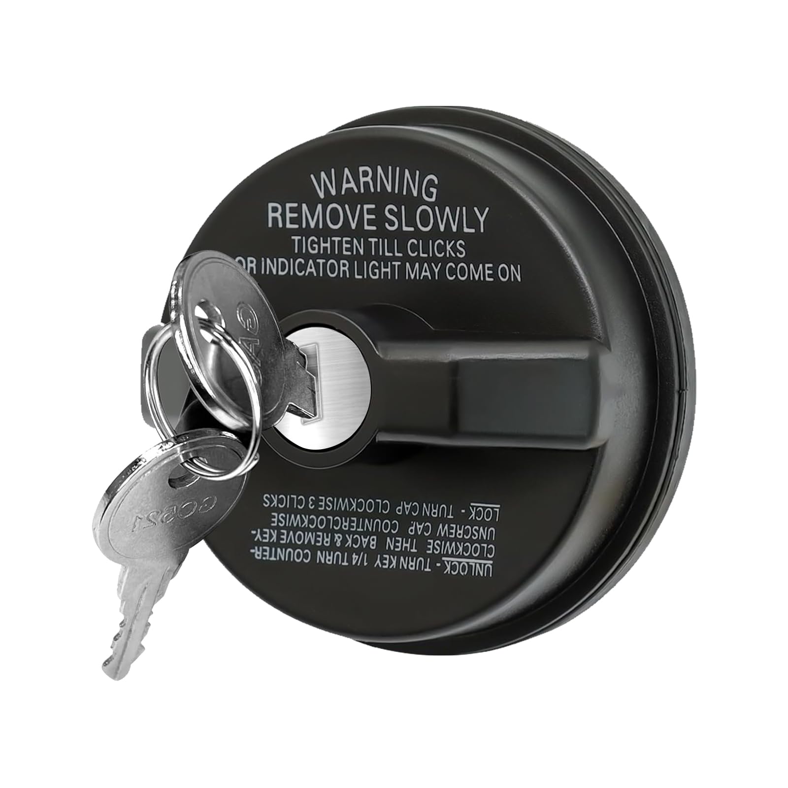 TESHITVLOGLocking Gas Cap, Lock Fuel Cap with Key Compatible with Toyota 4Runner Tacoma Tundra Acura Honda CRV Infiniti Nissan Buick Cadillac GMC Replace #10504 77300-47020