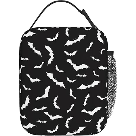 Halloween Bat Insulated Goth Lunch Bag