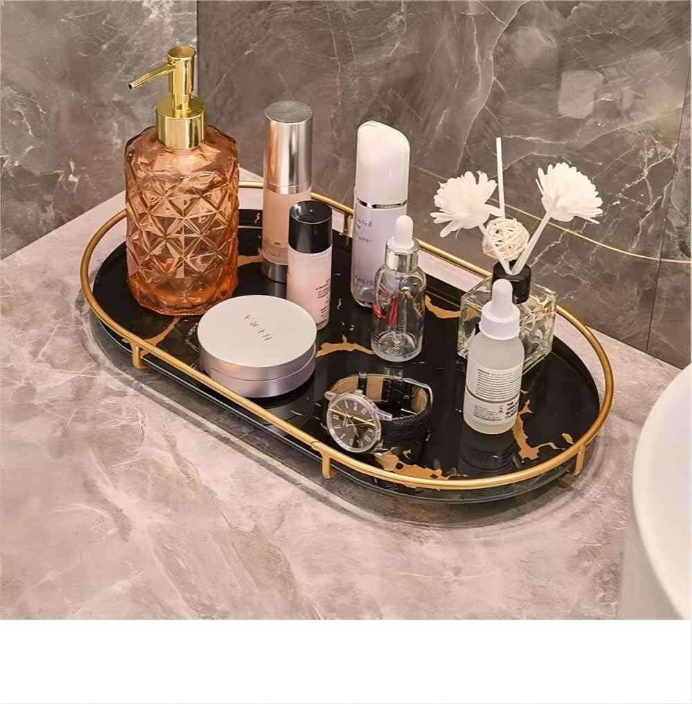 Gold Storage Rack, Bathroom Table Shelf, Perfume Tray, Beautiful Appearance, Super Capacity, Complete Your Daily Storage (QS-20-1) (QS-20-1)