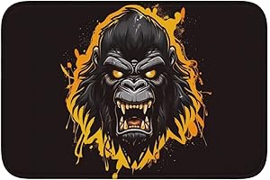 Gorilla Rugs Bathroom: Painted Gorilla Head Printed Non Slip Floor Mat