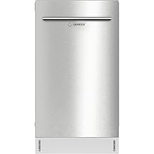 Genesis 18 Inch Dishwasher with 8 Place settings, 6 Washing Programs, Stainless Steel Tub, UL/Energy Star- Stainless Steel