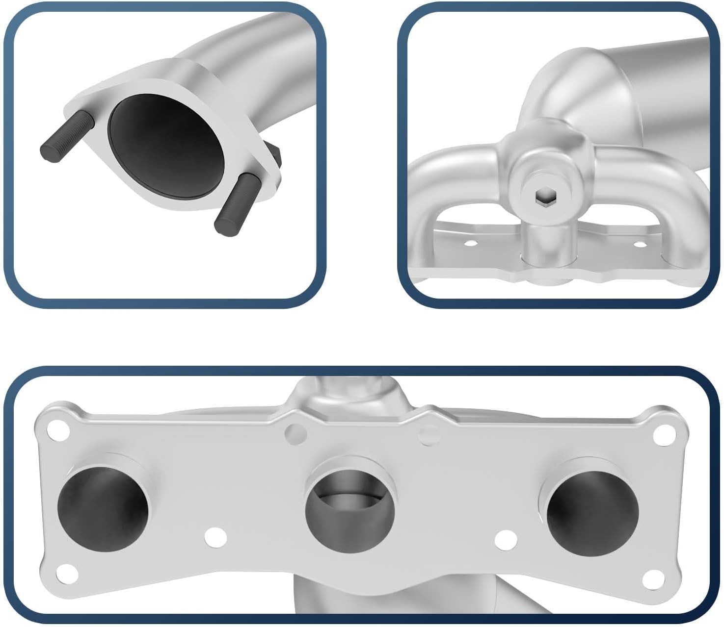 Front & Rear Catalytic Converter Compatible with BMW 328I 2009-2012, 128I 2008-2010, 328XI 2007-2008, X5 2007-2010 3.0L l6 Catalytic Convertor (EPA Compliant)