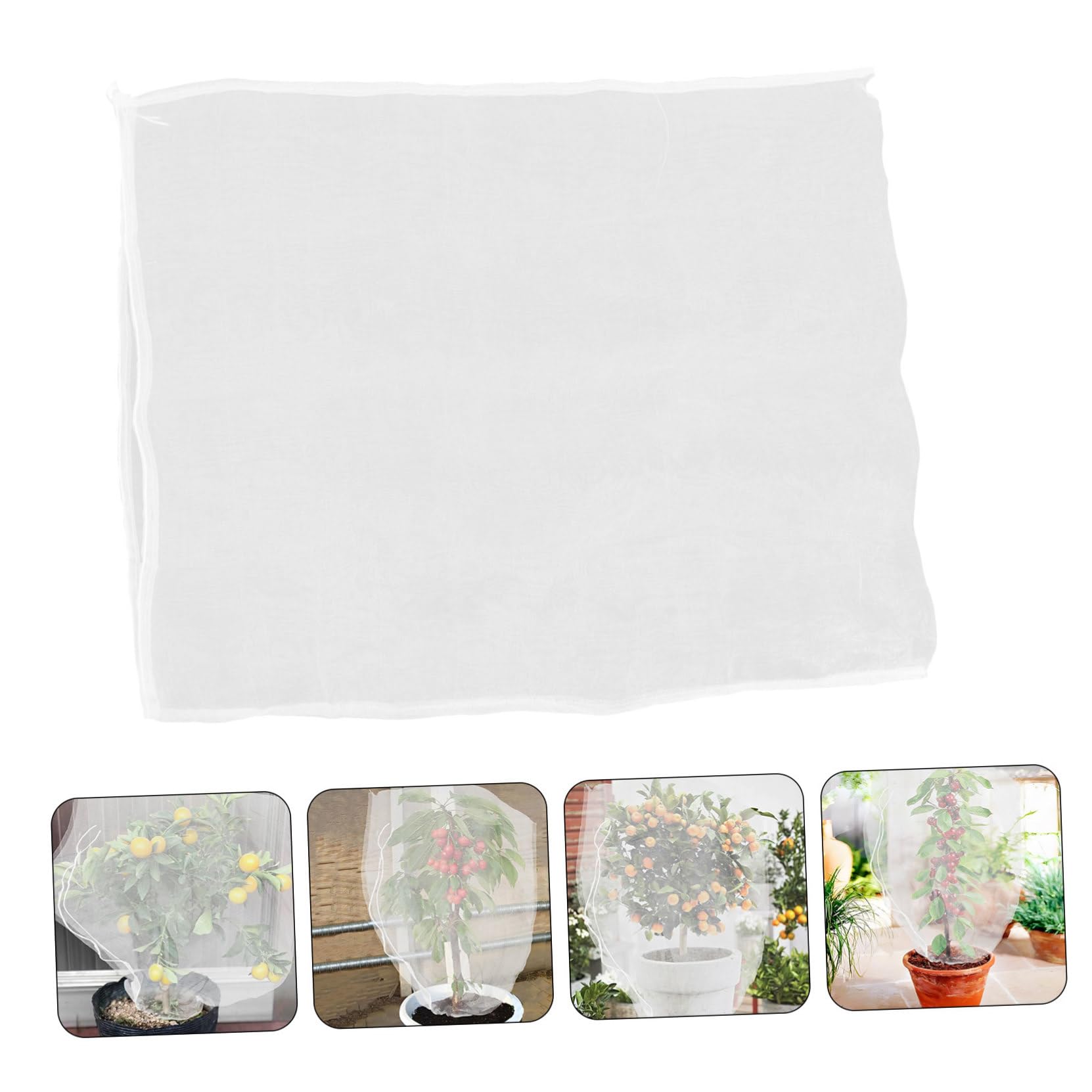 8 Piezas Bolsa de Malla para Plantas con Cordón Protectora para Árboles Frutales y Huertos Malla Fina para Jardín contra Insectos Cobertura Reutilizable para Verduras y Frutas