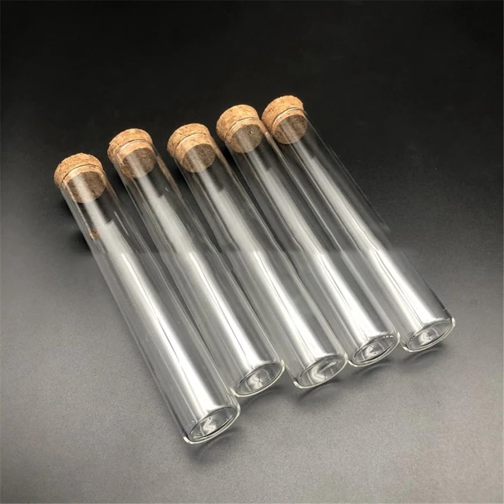 DIA 12mm bis 30mm transparentes, klares, unteres Verdickungsglas-Reagenzglas mit Korken(20x150mm 20pcs)