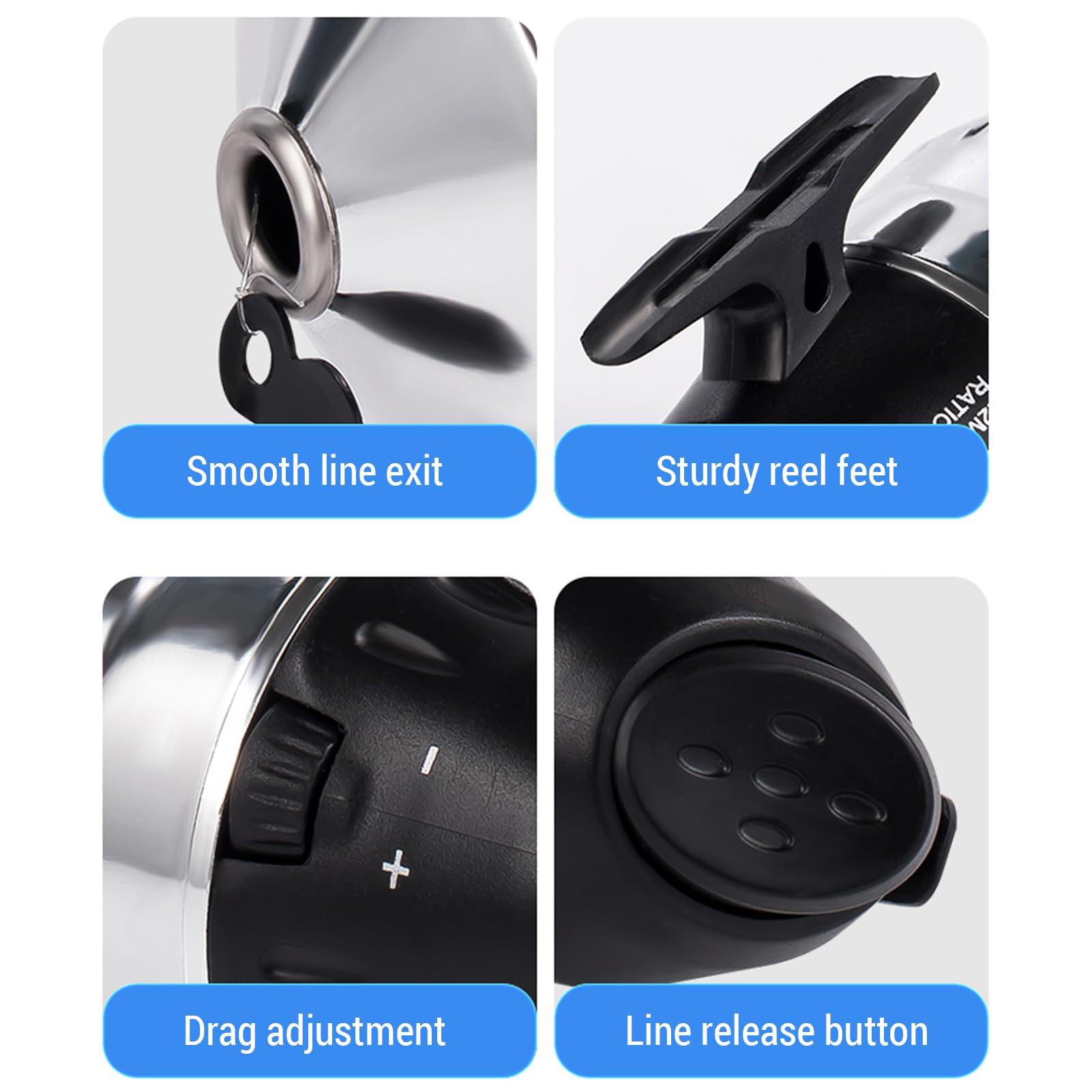 Kit de caña de pescar portátil con bolsillo telescópico para caña de pescar con forma de bolígrafo, carrete giratorio para viajes, agua salada, agua dulce, mar