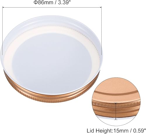 Miniatura 8 de uxcell 42 tapas para frascos Mason de 3.39 pulgadas de boca ancha, a prueba de fugas, para conservas de conservas, almacenamiento de cocina (rojo)