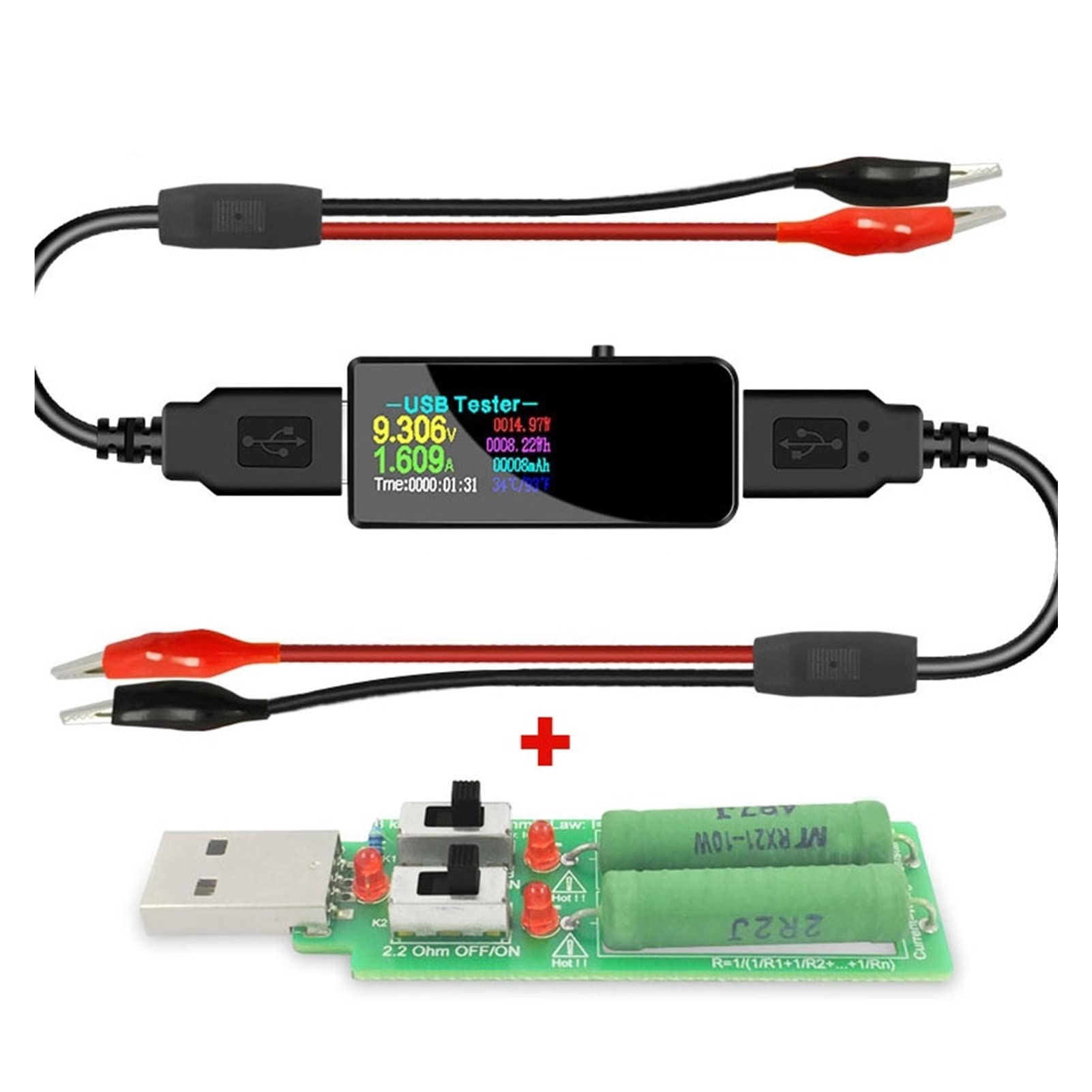 Urządzenie pomiarowe tester USB 13 1 Usb. Próbnik DC. Cyfrowy woltomierz Amperimetro Napięcie Amperomierz Amperomierz Detektor mocy chyłomierzem ładowarka(U96 Blue 3A Cable)