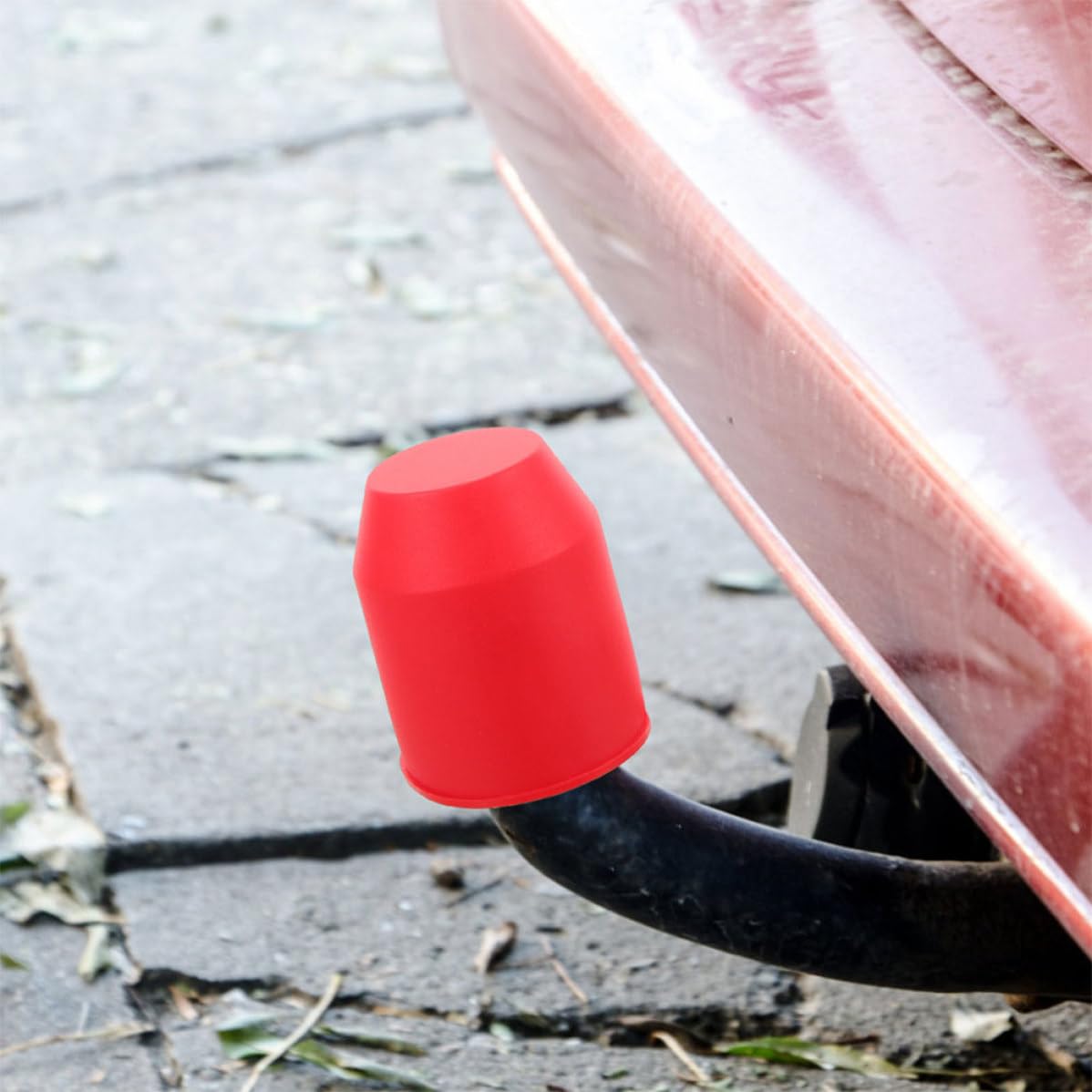 TOPBATHY 20 Piezas Cubierta Protectora para Bola de Remolque de PVC Rojo