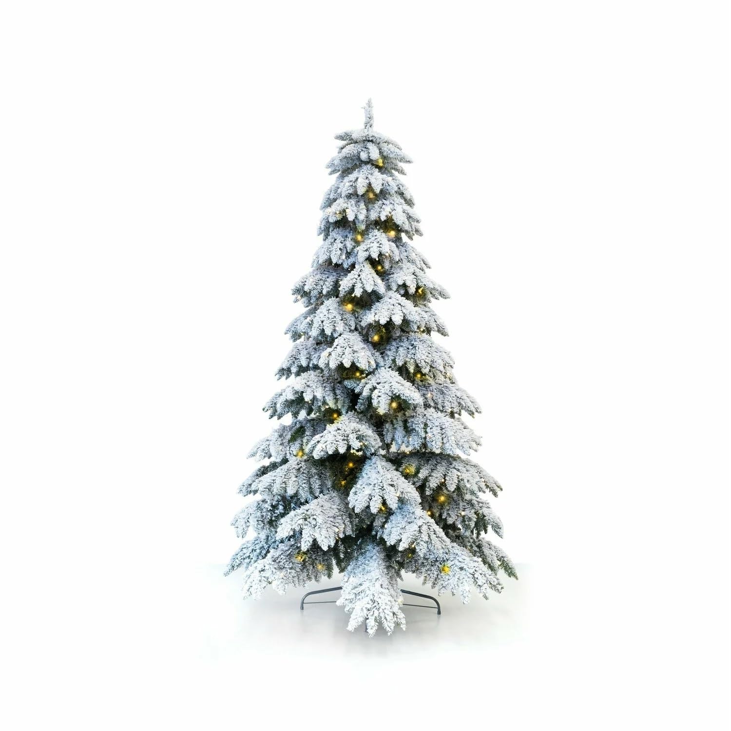 Albero Di Natale Innevato Rotex Ad Apertura Rapida – 210 Cm, Super Folto, Effetto Ombrello