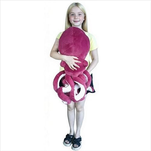 Miniatura 5 de AIRROAD Pulpo azul gigante de peluche  adorable animal de peluche extra grande pulpo azul 36 pulgadas de largo