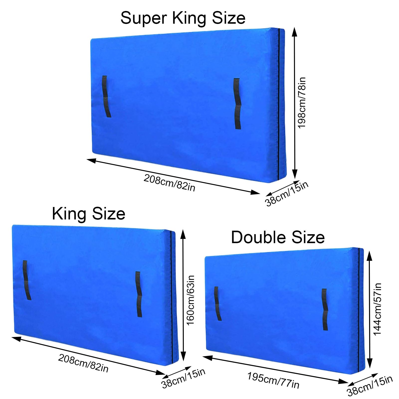 Mattress Cover for Moving and Storage Single Size Mattress Bags with 8 Sturdy Handles Waterproof Mattress Protector Tarp Durable Mattress Bags for Carrying Household Essentials (195 * 106 * 38cm) - Image 3