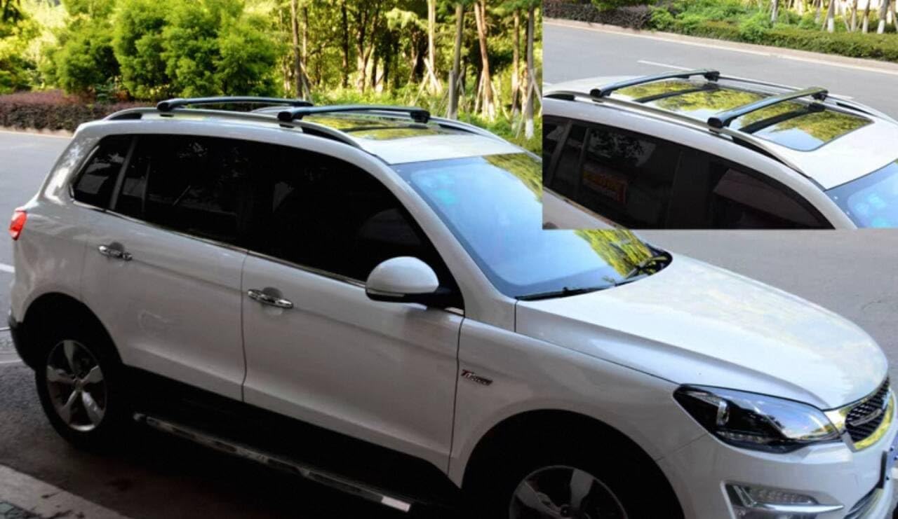 Roof Rack Cross Bars Fit for Ford Everest 2022-2024 Lockable Aluminum Crossbars Cargo Carrier 2PCS Black