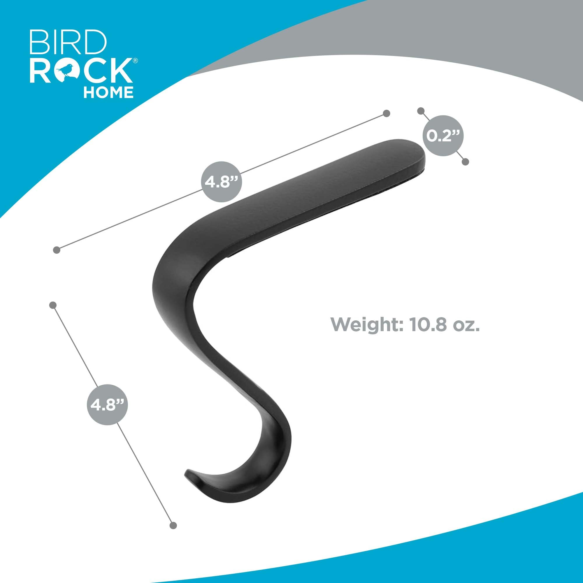 BIRDROCK HOME Christmas Stocking Mantel Hooks - Metal Fireplace Hanger with Non-Slip Pads - Holds Up to 10 lbs - Ideal for Hanging Stockings & Holiday Decor - 4 Pack, Mantel Hooks (Oil Rubbed Bronze)