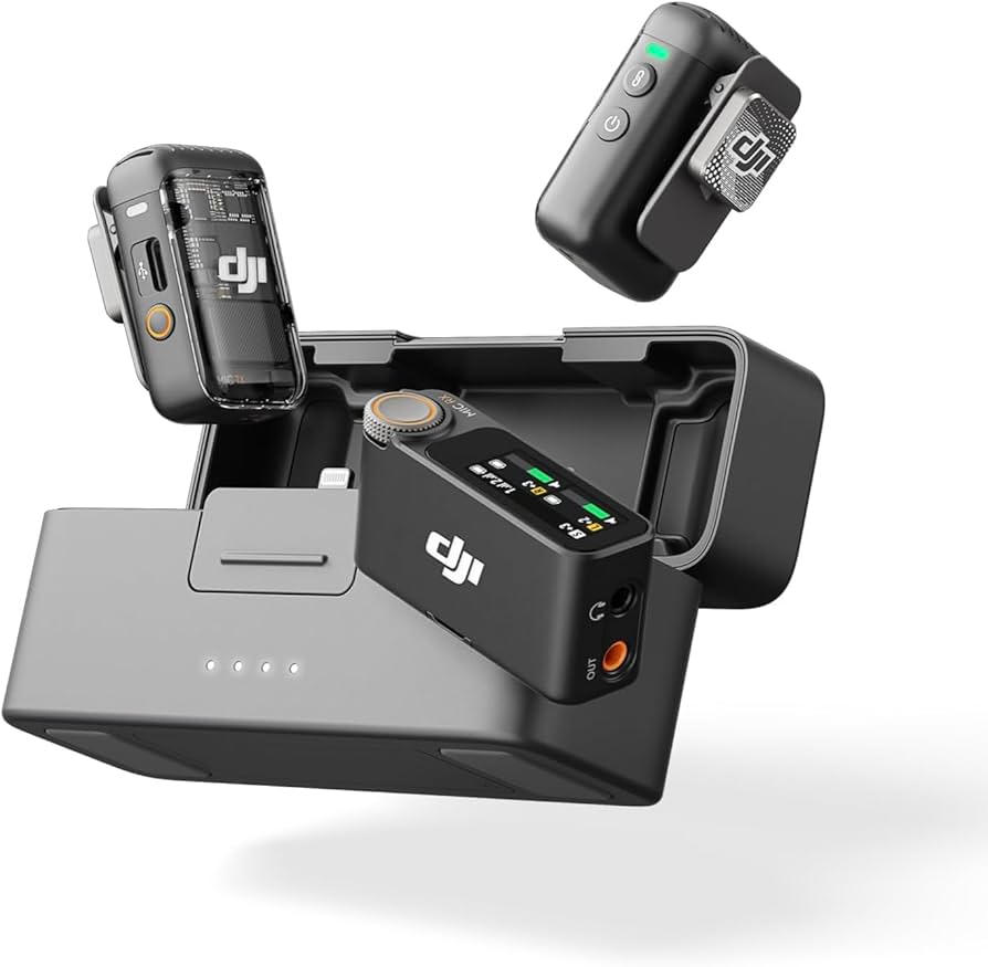 DJI Mic 2 (マイク2個+受信機+充電ケース) フルセット レンタル] DJI Mic 2(2 TX + 1 RX + 充電ケース) - オズモポケット