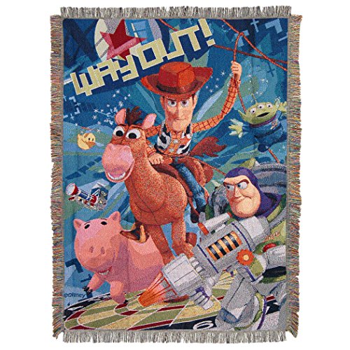 Disney-Pixar Way Out Woven Tapestry Throw Blanket, 48" x 60", Multi Color