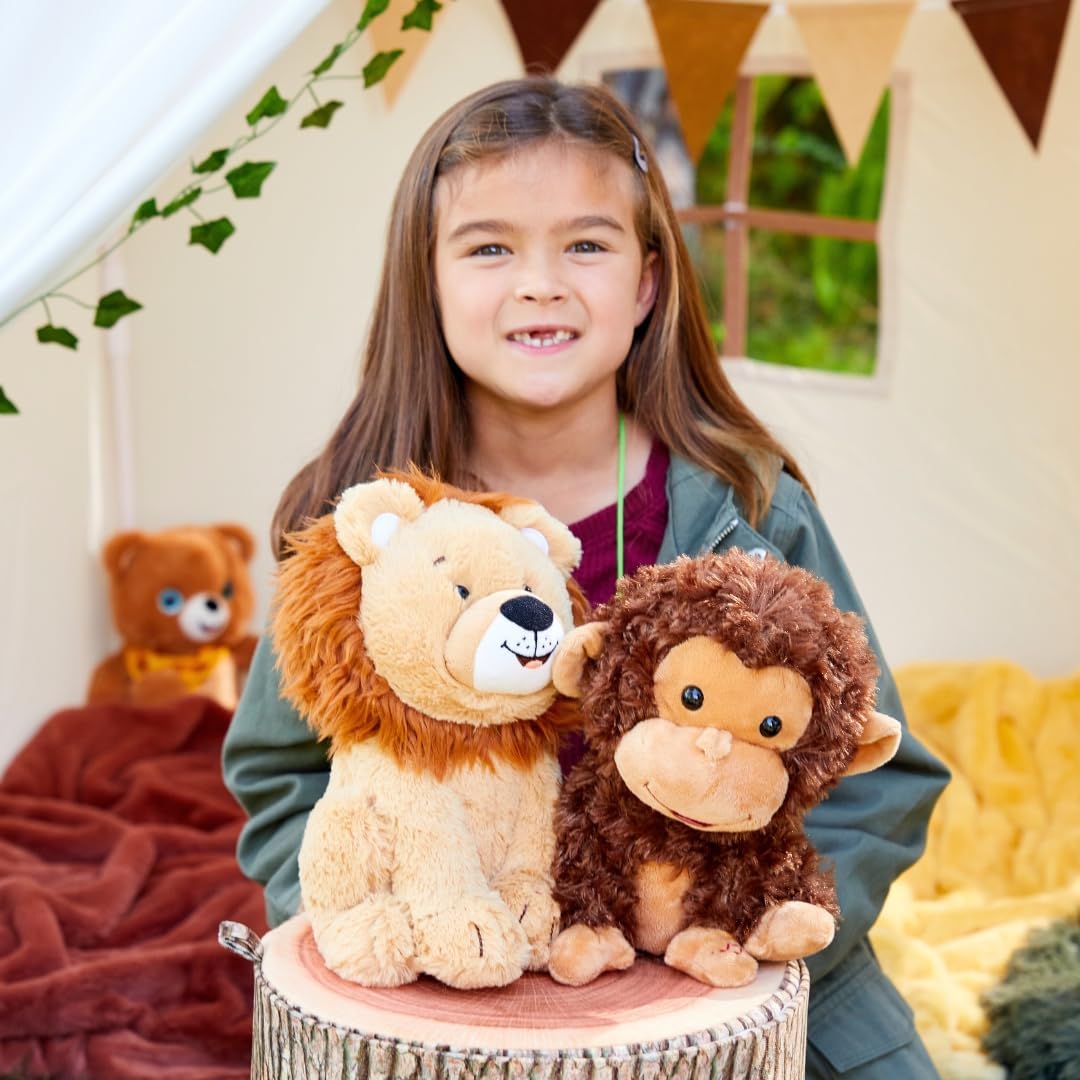 A child interacting with the Crackin' Up Coco monkey, with text 'MONKEY SEE, MONKEY DO - PLAY WITH COCO!'.