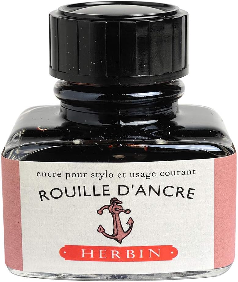 Jacques Herbin13058T - One 30 ml Bottle of Ink for Fountain pens and Roller pens, Rouille d'ancre/Anchor Rust - Made in France - Calligraphy Writing