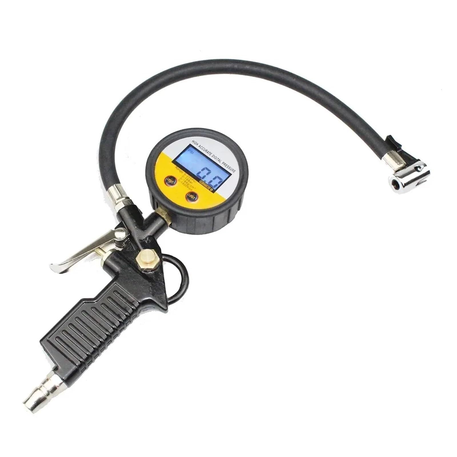 Manometro Pressione Acqua Pompa for pneumatici clip-on con linea di visualizzazione del manometro gonfiaggio della pressione dell'aria digitale for for auto for motocicletta
