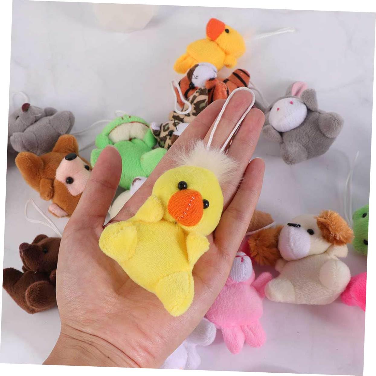 ibasenice 36piezas Mini Juguetes De Peluche Colgantes Forma De Animales De Adorables Pendientes para Decoración y