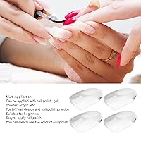 Vista 3 de Tarjeta de color de esmalte de uñas, tarjeta de color de uñas, palitos de uñas de vidrio transparente, puntas de visualización de color de arte