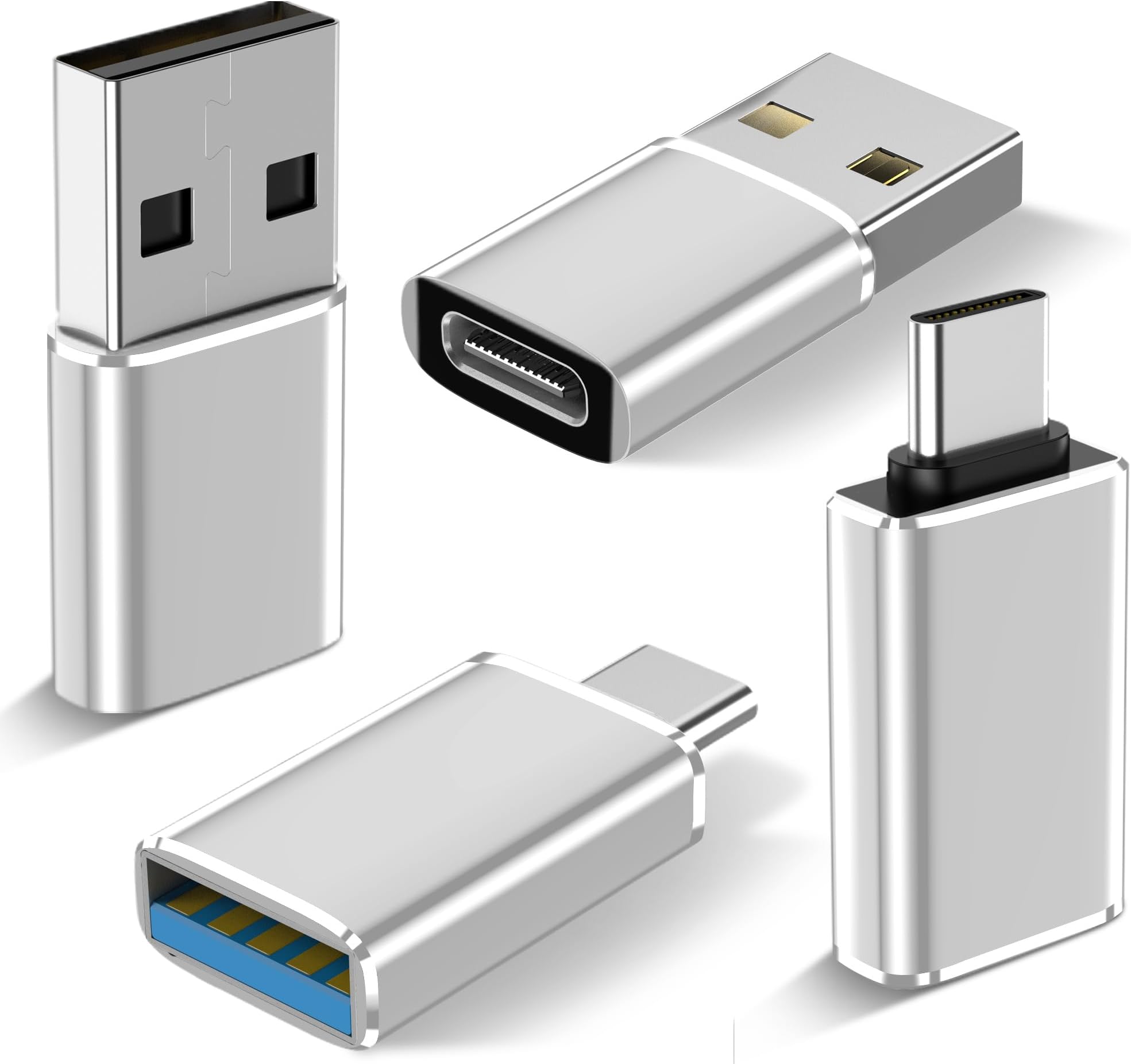 𝟒𝐏𝐚𝐜𝐤 𝐔𝐩𝐠𝐫𝐚𝐝𝐞𝐝 for USB to USB C Adapter with USB C Male to USB 3.0 Female OTG Converter for Apple Watch Ultra 8 9,iPhone 16 15 14 13 Pro Max,Samsung S24,Nintendo Switch,AirPods,iPad