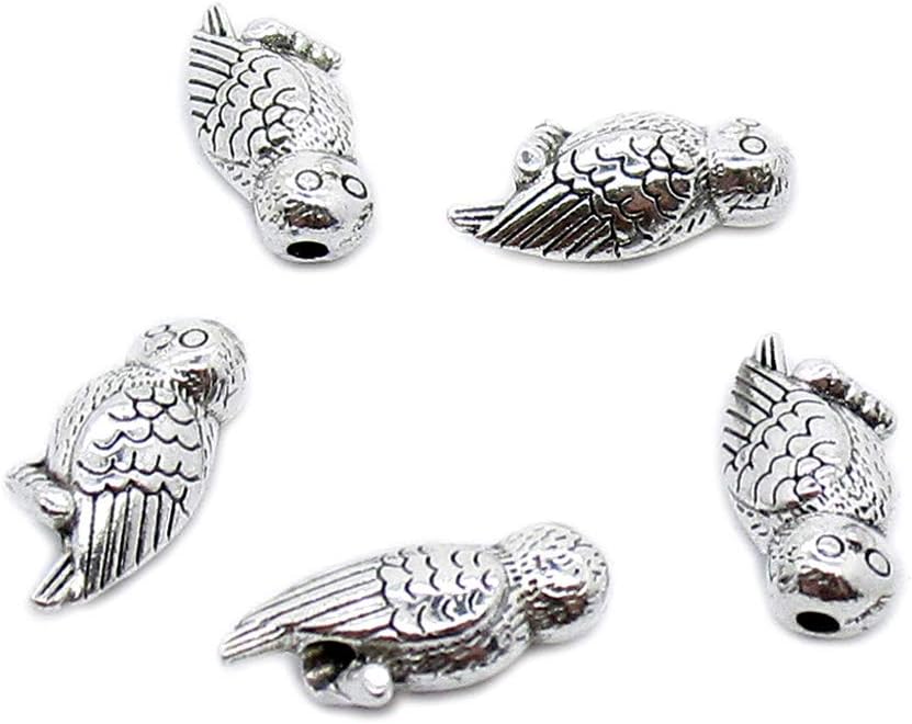 310 PCS Antique Silver Plated Jewelry Making Charms Supplies Crafting OR3X3O Owl Beads