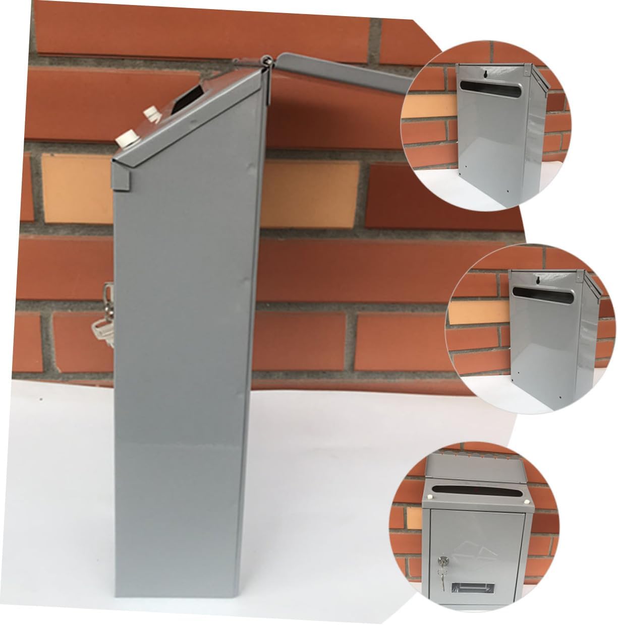 Artibetter Wall Mount Locked Mailbox Vintage Letter Box for Outdoor Use Design for Envelopes and Newspapers for Home and Garden Decor