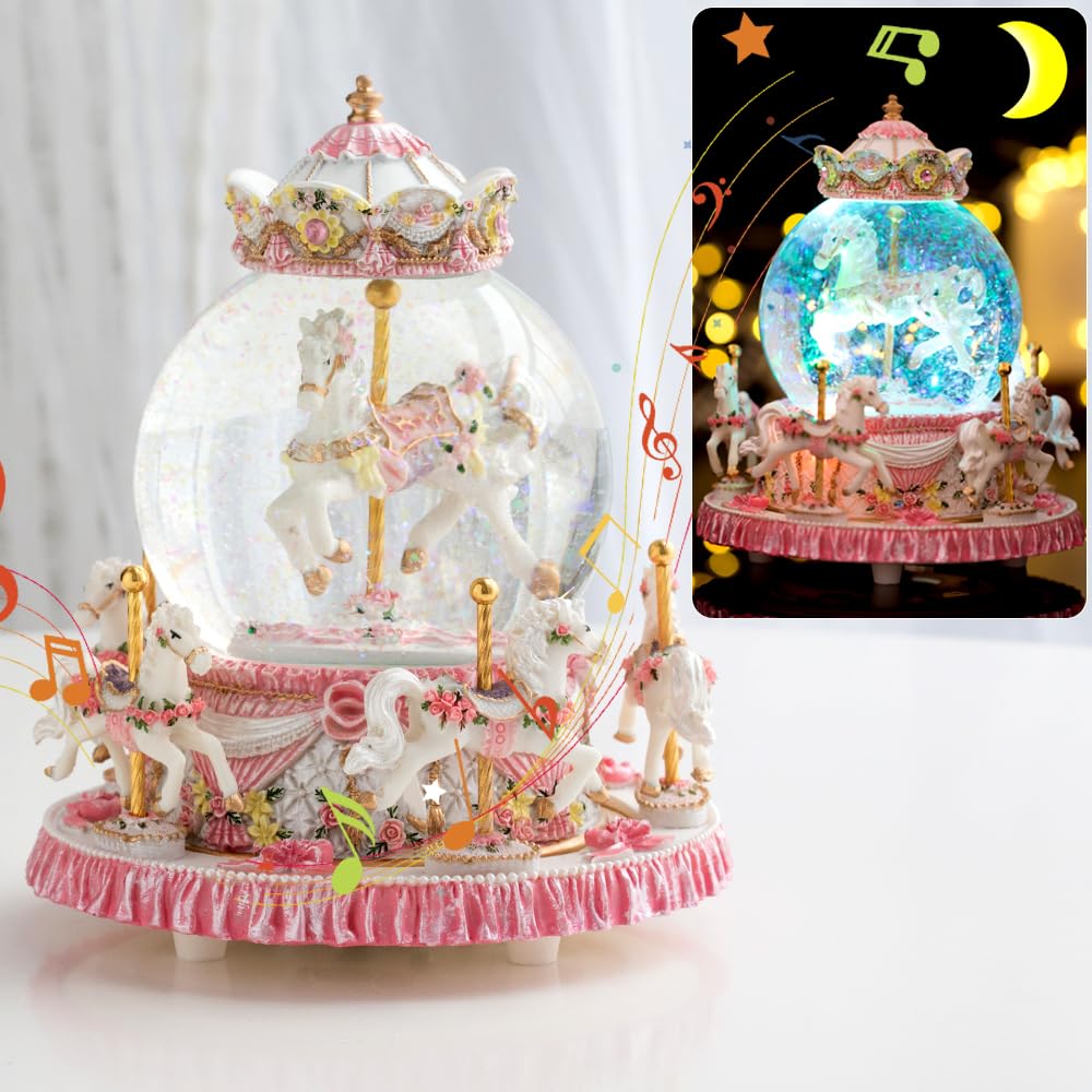 Boîte à musique carrousel adulte cadeaux personnalisés pour femmes meilleure amie anniversaire Noël cadeau d'anniversaire pour femme décoration cool cadeau amusant pour femme elle bon ami fête des