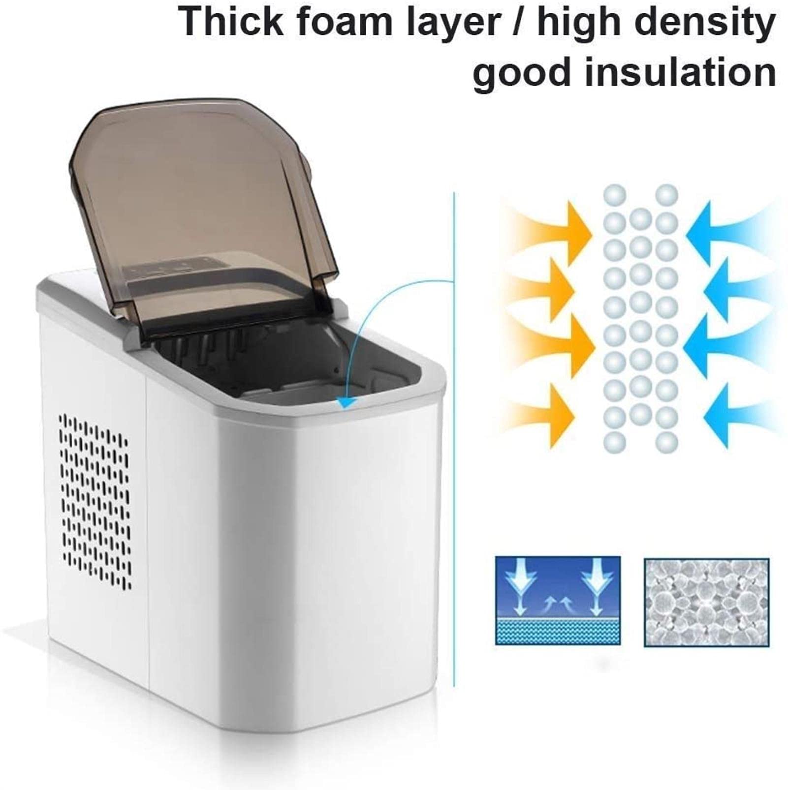 Countertop Water Dispenser Kitchen Portable Ice Machine 15kg/24 H With Basket & Ice Scoop Quick Ice Making on Fridge.com - View 5