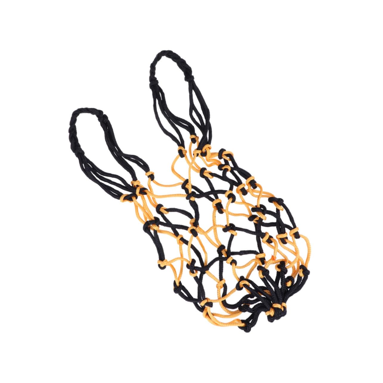 Kisangel Drawstring Bag Ball Nylon Soccer Carrier Mesh Net Bag Drawstring Storage Bag for Basketball Yellow Black