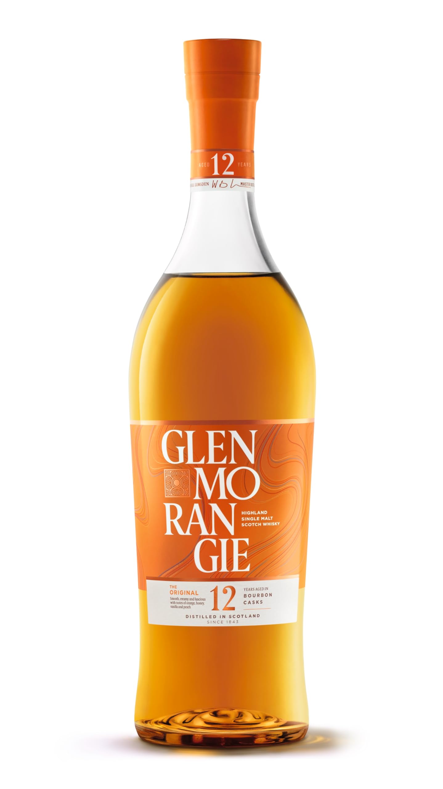 Glenmorangie The Original 12 ans Single Malt Whisky 70cl 40% étui | Whisky single malt 40%. Vieilli 12 ans en fûts de bourbon. Profil net et fruité.