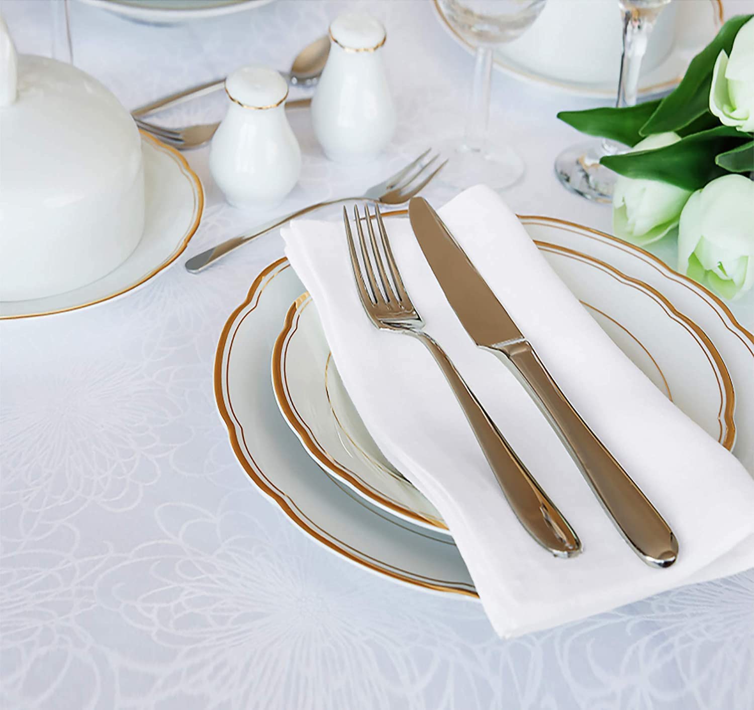 Blue Stripe Cotton Napkins - Set of 4 -11 Blue Stripe Cotton Napkins - Set of 4 -11