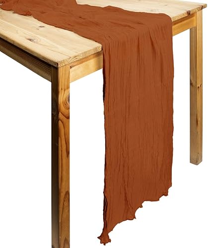 Miniatura 41 de Koyal Wholesale Camino de mesa de estopilla para decoración de boda, tela de gasa de tela transparente para granja rústica, fiesta bohemia nupcial,