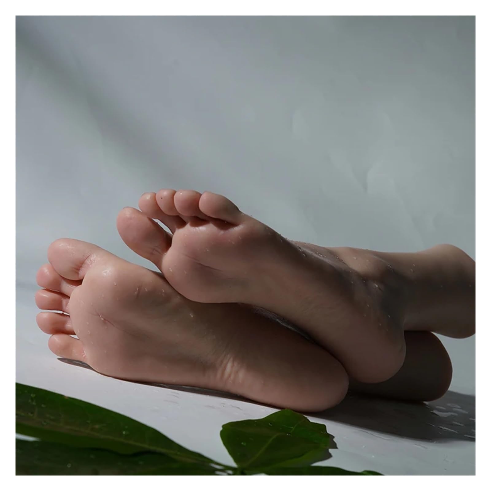 Żeński manekin Model stopy realistyczne silikonowe stopy Nail Practice Manicure Art fałszywy plastikowy fetysz stóp Life Size J3910(Toes bone,1 Pair foot)