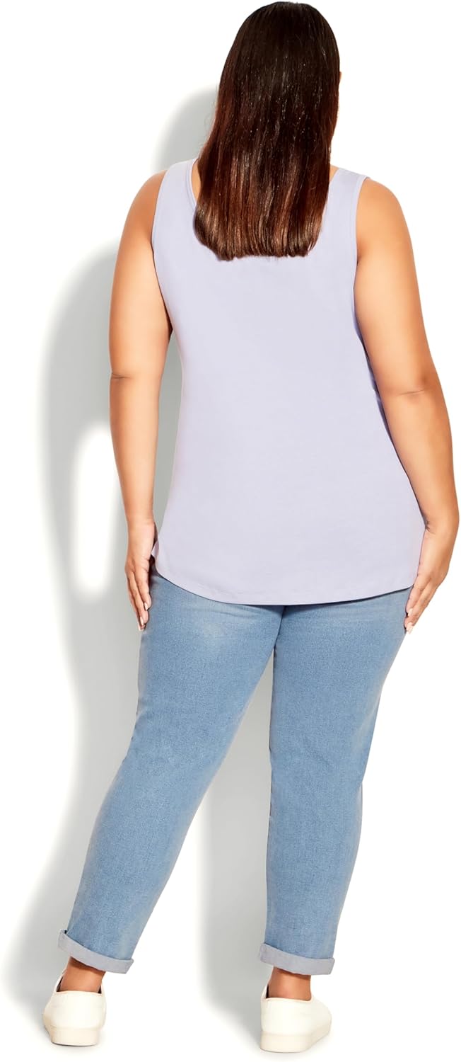 Avenue Women's Plus Size Jean - Stretch Girlfriend, 30 Light Wash - Image 3