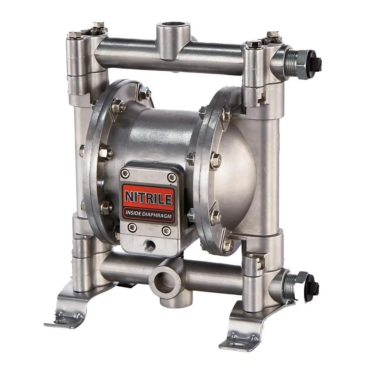 Fuelworks Double Diaphragm Transfer Pump 1/2" inch Nitrile/NBR/Buna-N 12gpm / 45lpm Heavy Duty Aluminium Air Operated Pneumatic for Diesel, Grease, Kerosene and Oil