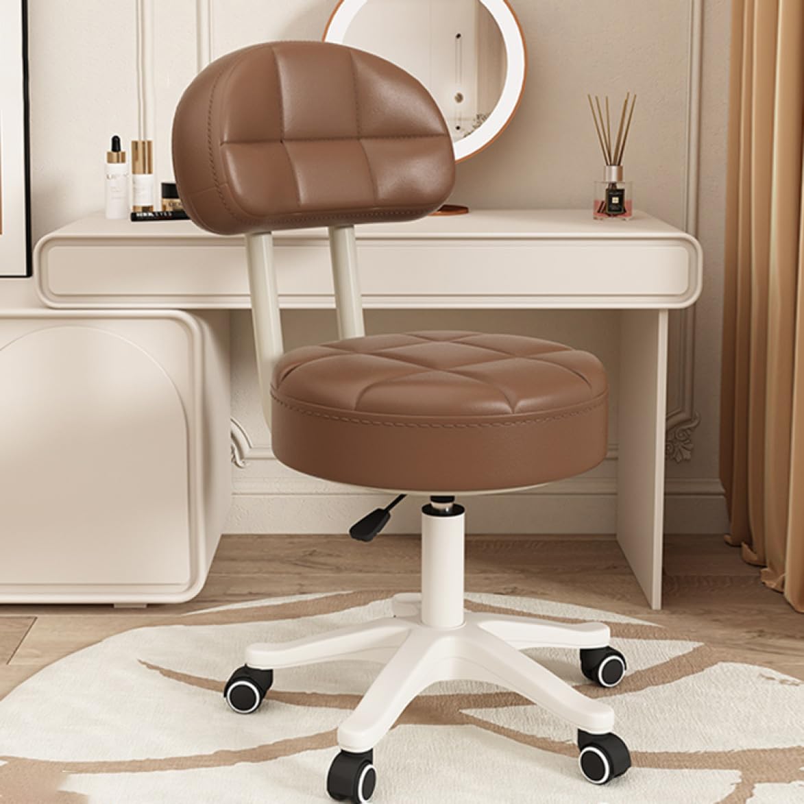 Amazon｜[Donahutt03] キャスター付 回転椅子 33*67 丸椅子 座ったまま