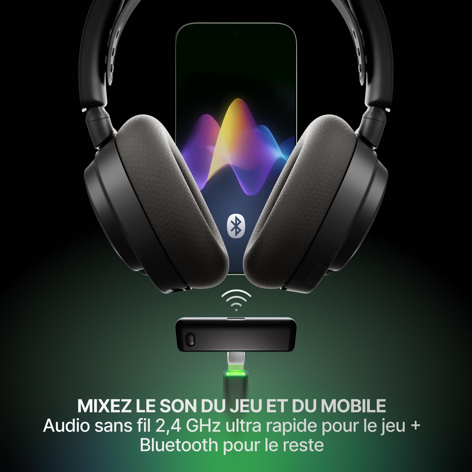SteelSeries Casque sans fil Arctis Nova 7X multi-plateforme Gen2-Contrôle des applications en temps réel - 50H+ -Haut-parleurs magnétiques en néodyme -Mixable 2,4GHz/Bluetooth-Xbox,PC,Switch1/2,Mobile