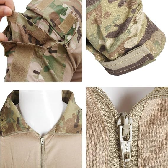 EMERSONGEAR Männer Taktik-Hemd, Gen3 Airsoft Kampfarmee Paintball Schnelltrocknender Langärmliger BDU-T-Shirt-Oberteil