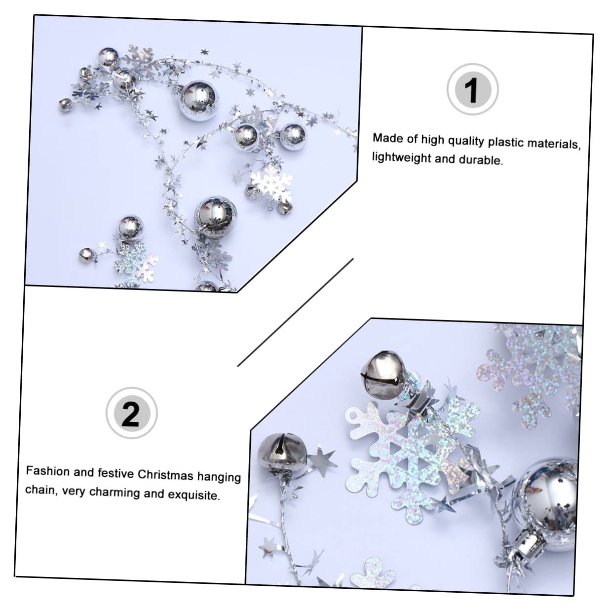 PRETYZOOM 1Pc Christmas Bells String Ornaments Hanging Decorations for Christmas Tree Festive Bell Ornaments for Holiday Decor for Parties and Home Decoration