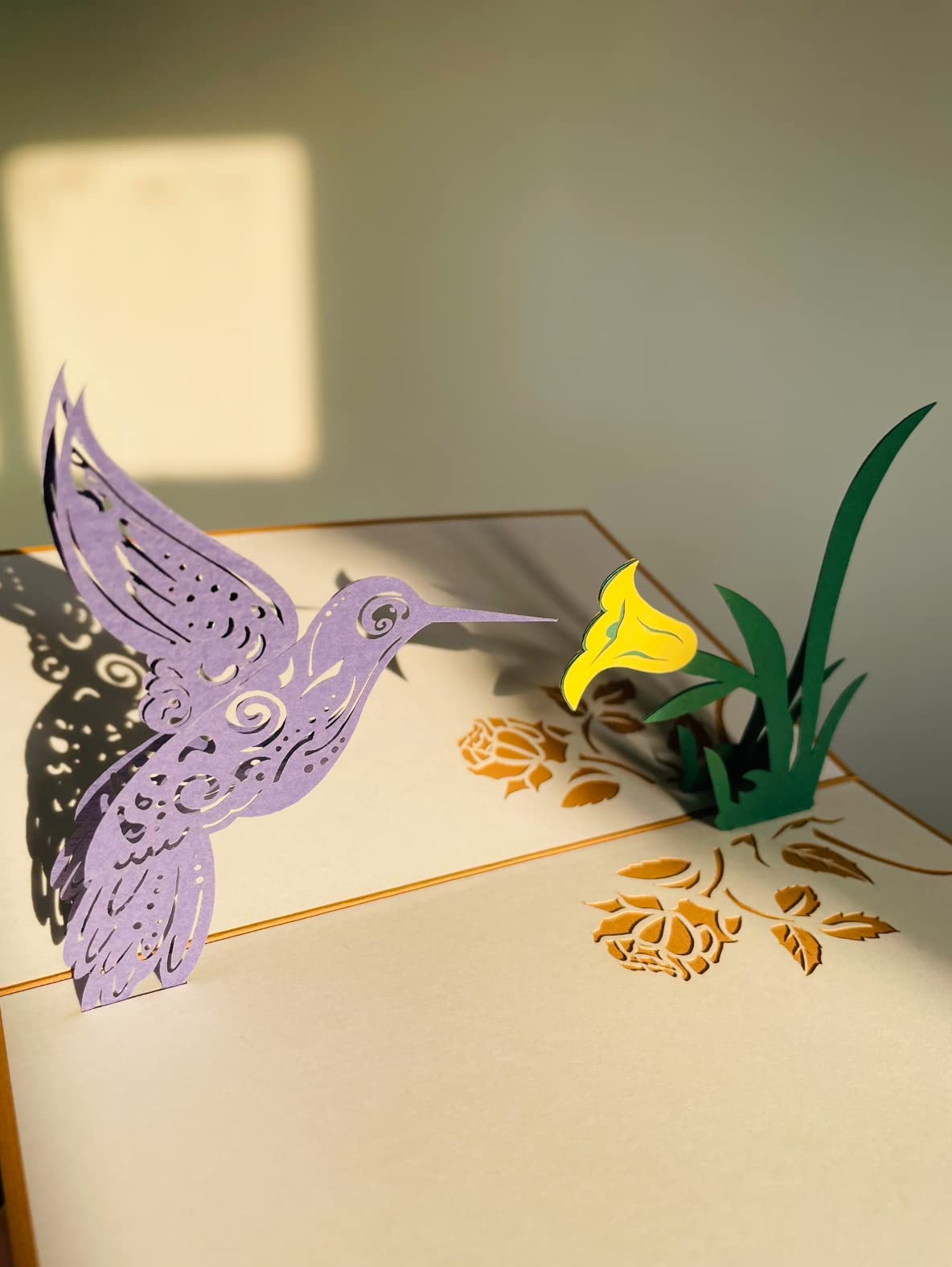 3D Kolibri Pop-Up Karte – Handgefertigte Grußkarte Mit Umschlag Für Geburtstag, Vatertag, Besondere Anlässe