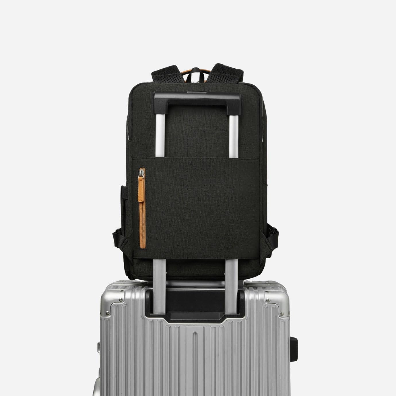 Nordace Siena Pro 13 Smart Backpack - Zaino per laptop da 13,3", zaino quotidiano da 15 l, per viaggi, tutti i giorni o lavoro, Nero-marrone., Normal, Zaini Daypack