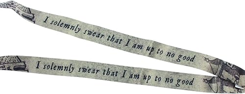 Miniatura 3 de Harry Potter I Solemnly Swear That I Am Up to No Good - Cordón con soporte para insignia y dije de goma para mapa de merodeadores