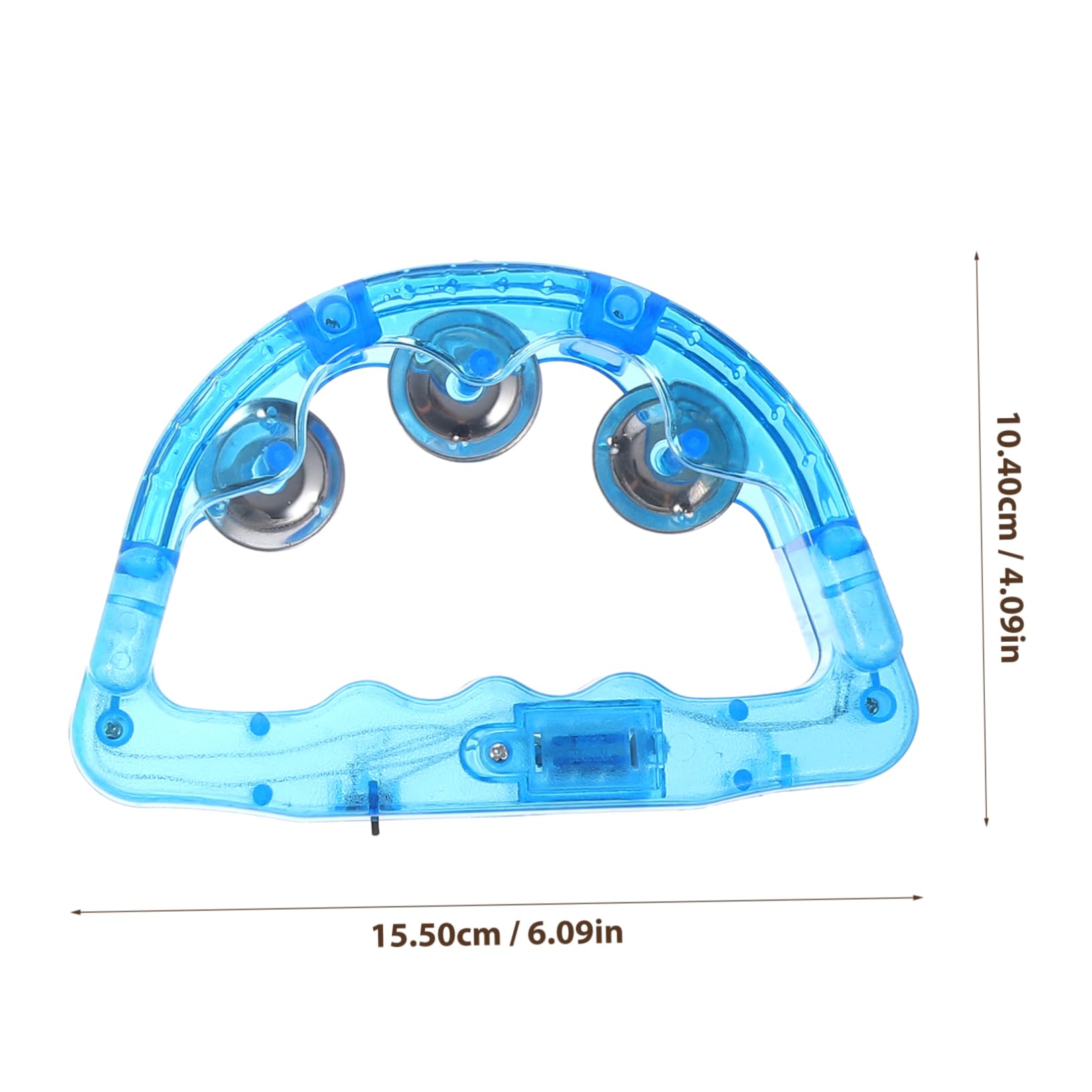 BESPORTBLE 8pcs LED Tambourine Handbell Party Flashing Props for Birthdays Festivals Bars and Sports Events Shaking Instruments for Adults Random Color