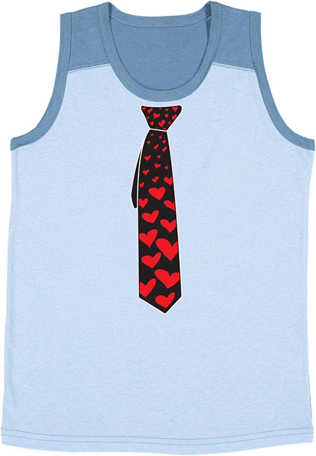 Heart Tie - Valentine Love Cupid Youth Contrast Back Tank Top