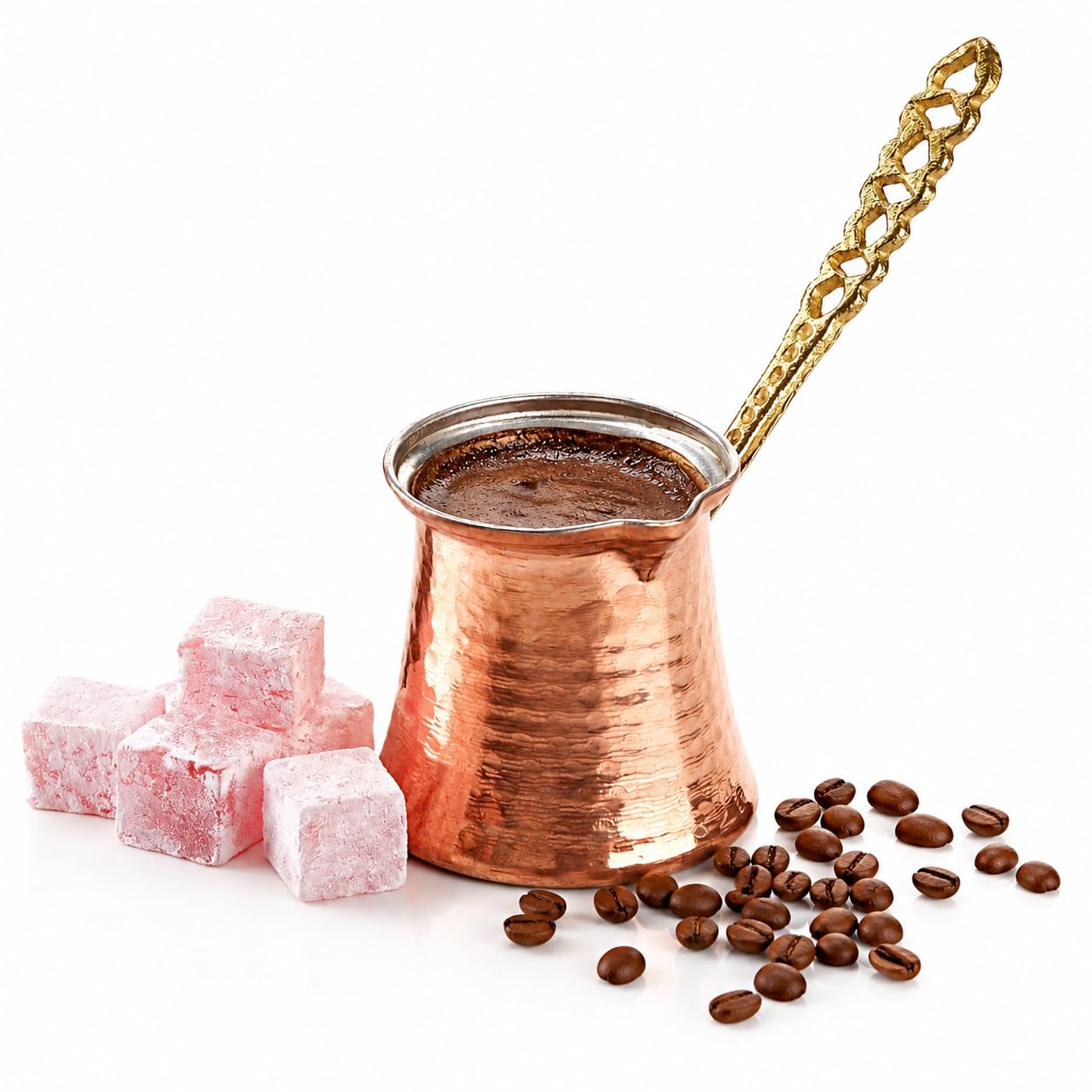 Amazon.com | DESTALYA Turkish Coffee Pot | Hammered Copper Cezve