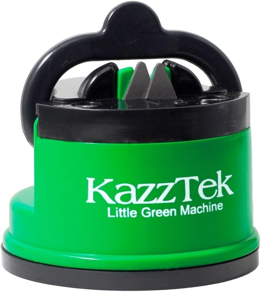 Knife Sharpener by KazzTek - World's Fastest & Easiest Sharpening System - Sharper Knives & Scissors in Seconds