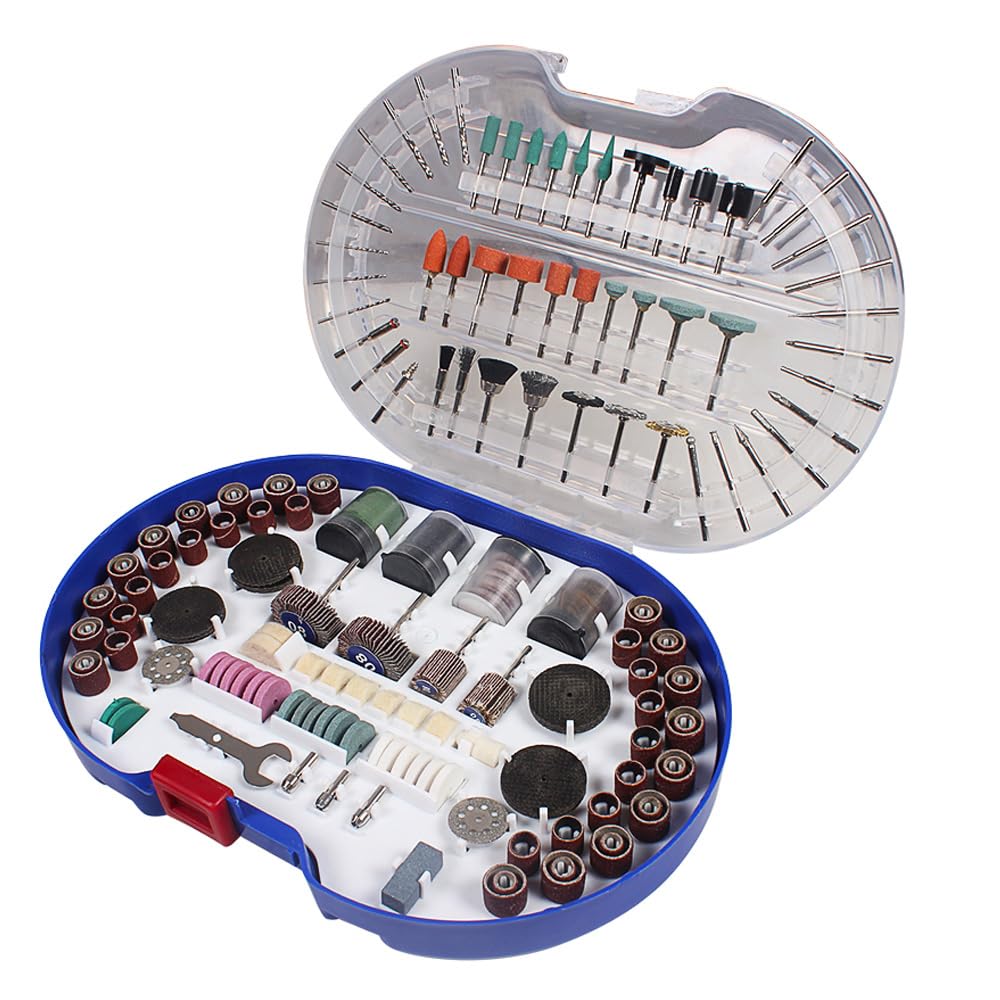 TopHomer Rotary Tool Accessories Kit, 276 Pcs Accessories, Easy for Polishing, Sanding, Cutting, Drilling, Engraving, Sharping, With Storage Case, Universal for 3.2mm Dia Shank