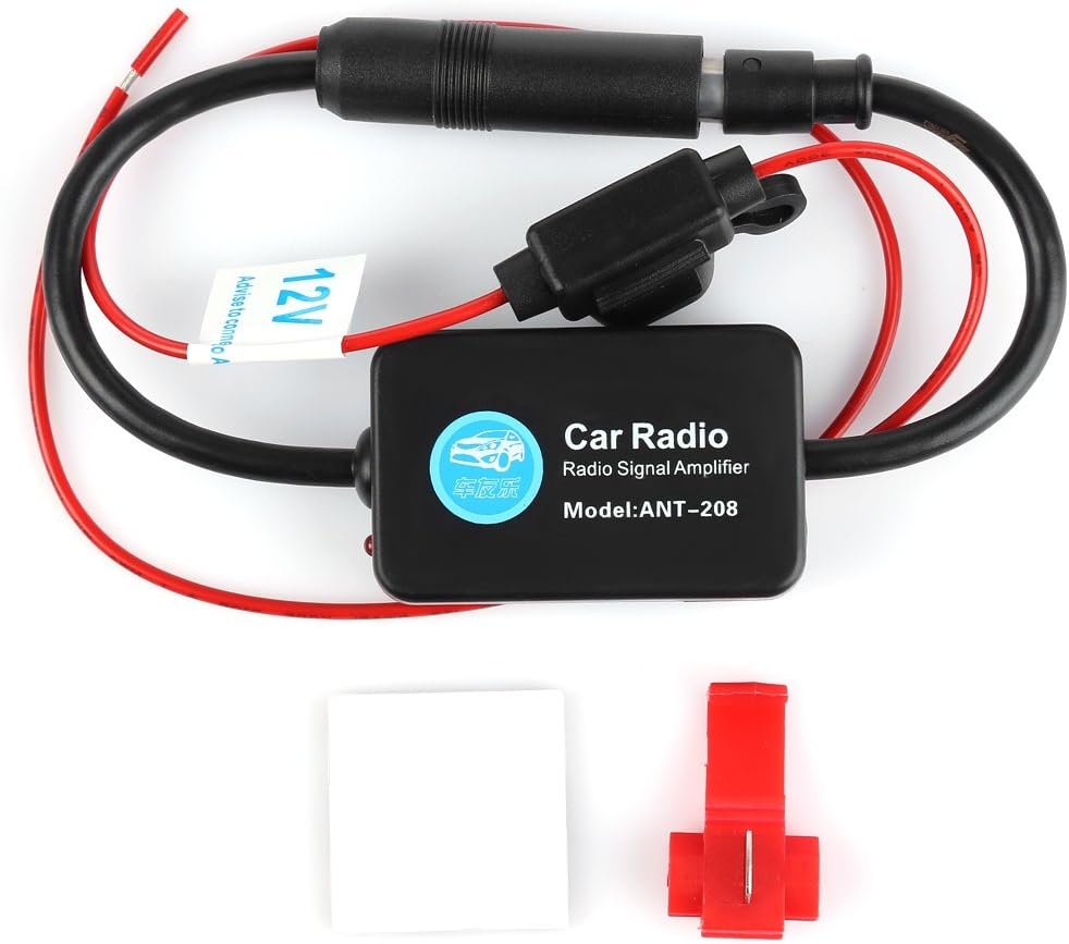 12V Ant - 208 Car Radio FM AM Antenna Signal Amplifier Booster for Marine Car Boat RV