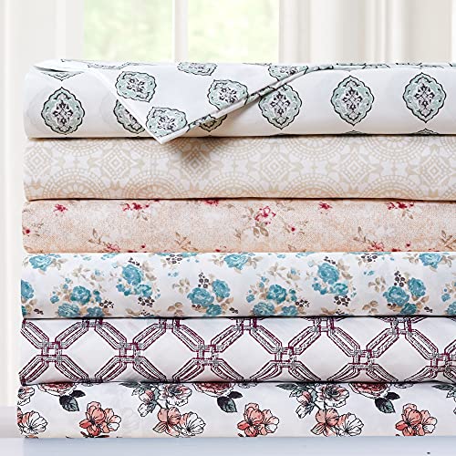 Modern Threads 1PRTMFSE-FRR-QN Printed 4-Piece Extra Soft Bedding Sheets & Pillowcase Set thumb #3